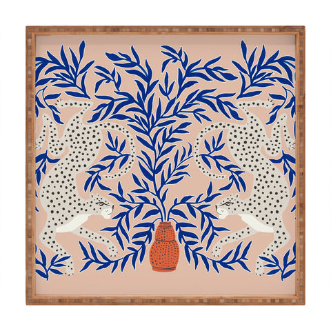Megan Galante Leopard Vase Square Tray