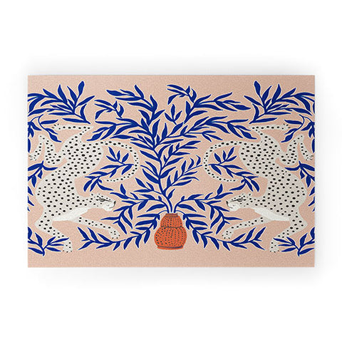 Megan Galante Leopard Vase Welcome Mat