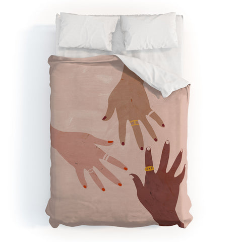 Megan Galante Love Is A Superpower Duvet Cover