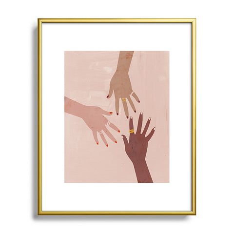 Megan Galante Love Is A Superpower Metal Framed Art Print