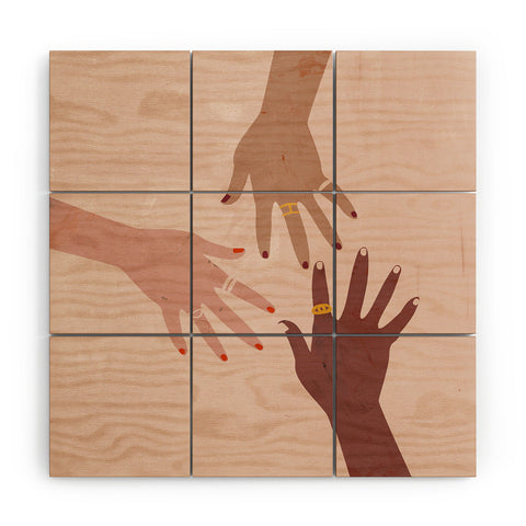 Megan Galante Love Is A Superpower Wood Wall Mural