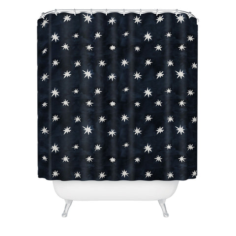 Megan Galante Midnight Starlet Shower Curtain