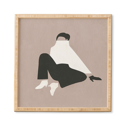 Megan Galante Minimalist woman in boots Framed Wall Art