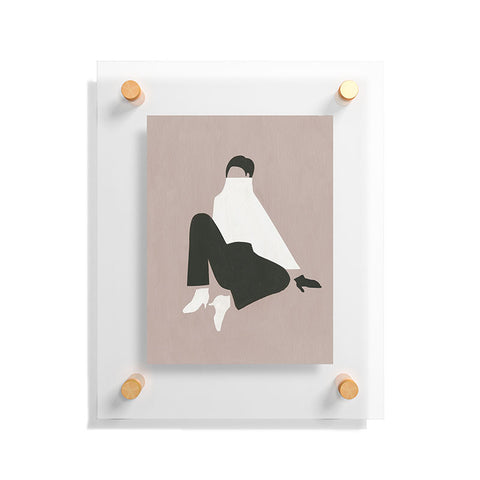 Megan Galante Minimalist woman in boots Floating Acrylic Print