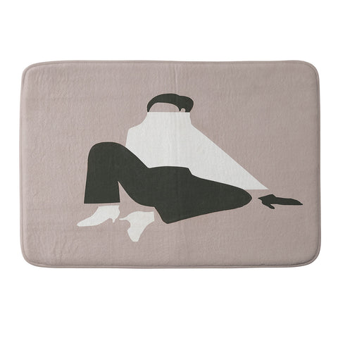 Megan Galante Minimalist woman in boots Memory Foam Bath Mat