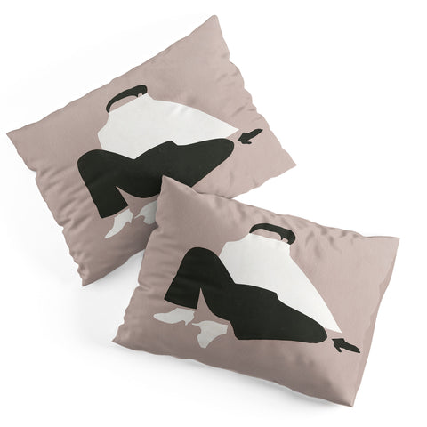 Megan Galante Minimalist woman in boots Pillow Shams