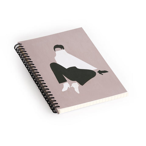 Megan Galante Minimalist woman in boots Spiral Notebook