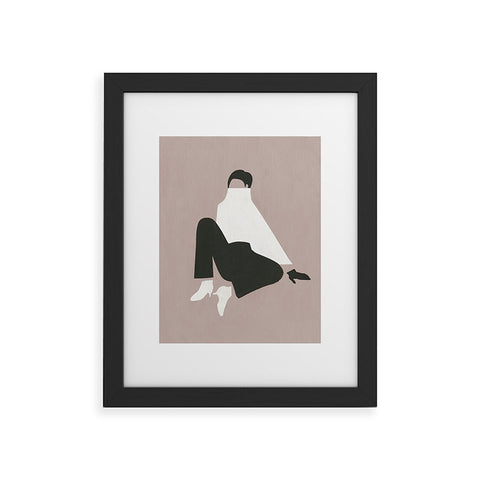 Megan Galante Minimalist woman in boots Framed Art Print