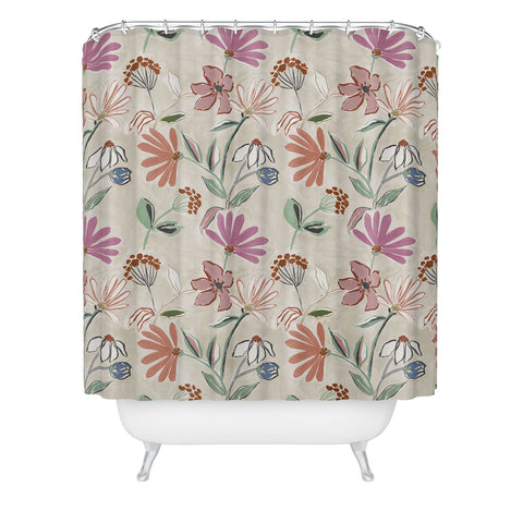 Megan Galante Monday Floral Shower Curtain