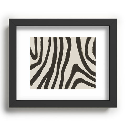 Megan Galante Painted Zebra Recessed Framing Rectangle