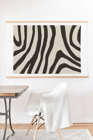 Megan Galante Painted Zebra Art Print And Hanger