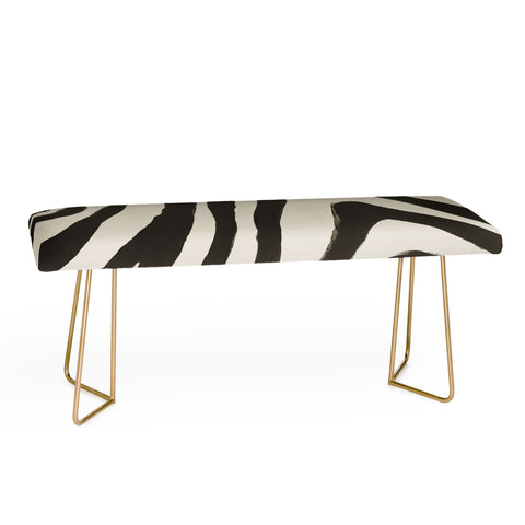 Megan Galante Painted Zebra Bench