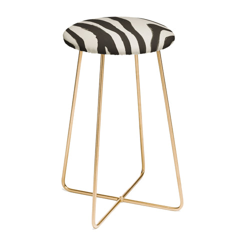 Megan Galante Painted Zebra Counter Stool