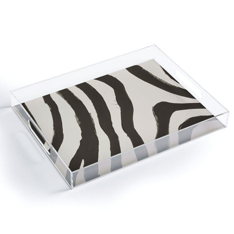 Megan Galante Painted Zebra Acrylic Tray