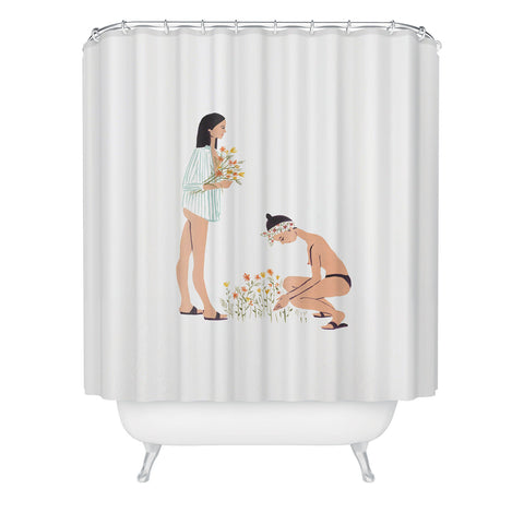 Megan Galante Picking Wildflowers Shower Curtain