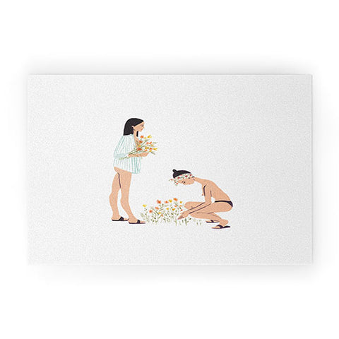 Megan Galante Picking Wildflowers Welcome Mat
