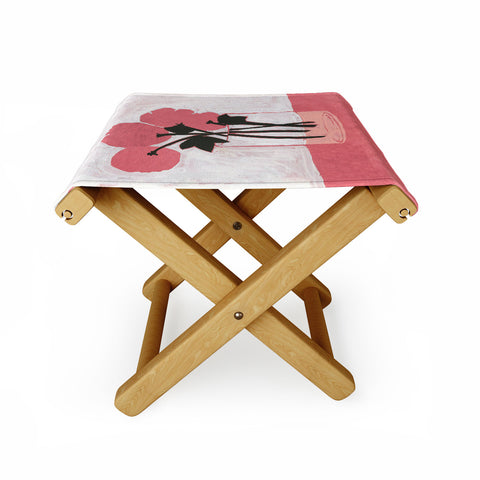 Megan Galante Poppies Art Folding Stool