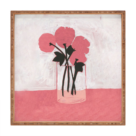 Megan Galante Poppies Art Square Tray