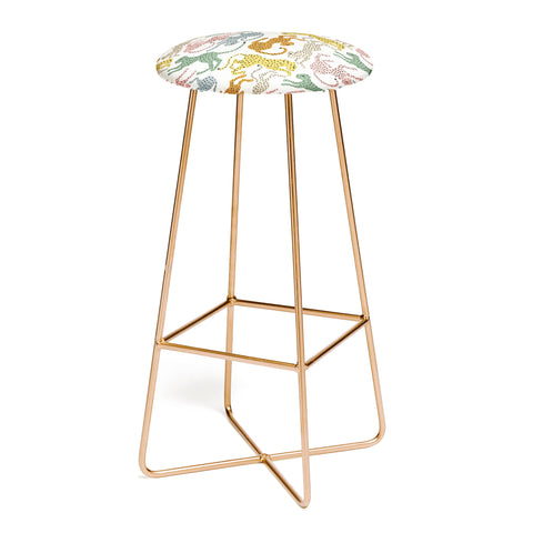 Megan Galante Rainbow Cheetah Bar Stool