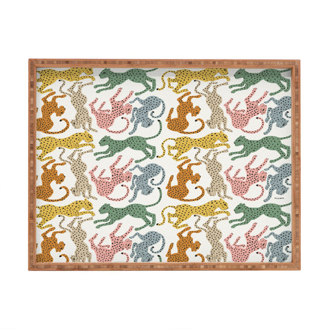 Megan Galante Rainbow Cheetah Rectangular Tray