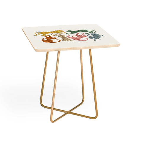 Megan Galante Rainbow Cheetah Side Table