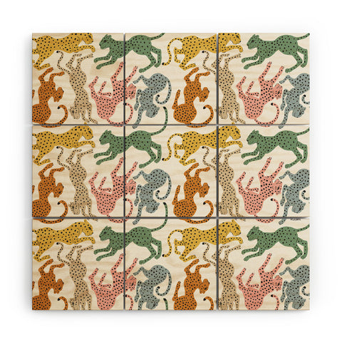 Megan Galante Rainbow Cheetah Wood Wall Mural