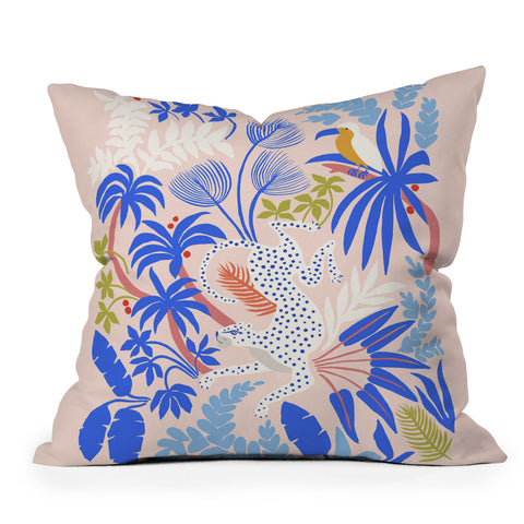 Megan Galante Rainforest Leopard Throw Pillow
