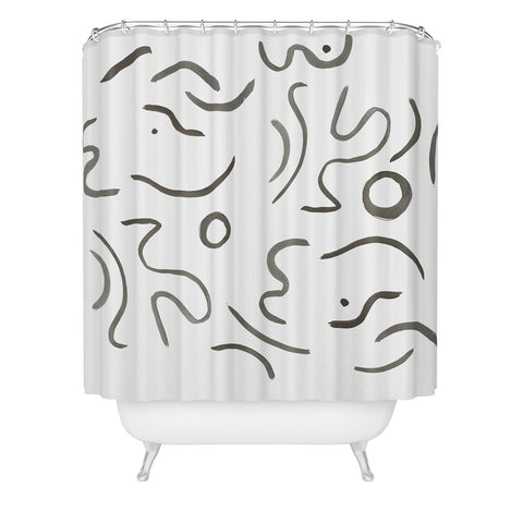 Megan Galante Stroke Abstract Shower Curtain