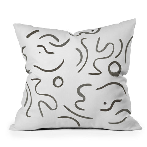 Megan Galante Stroke Abstract Throw Pillow