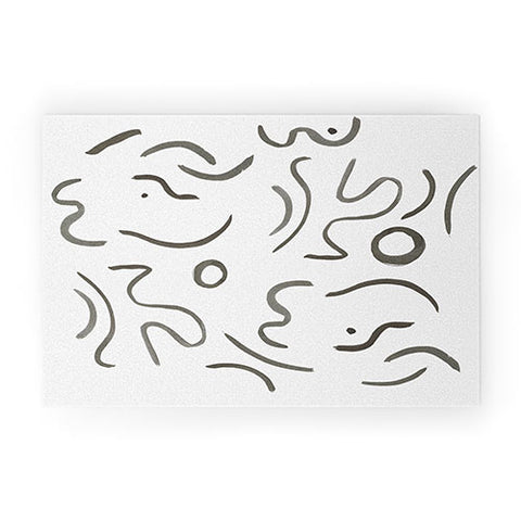 Megan Galante Stroke Abstract Welcome Mat