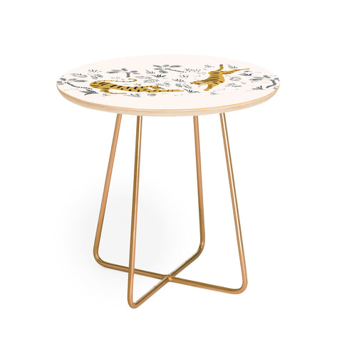 Megan Galante Tiger Dive Round Side Table