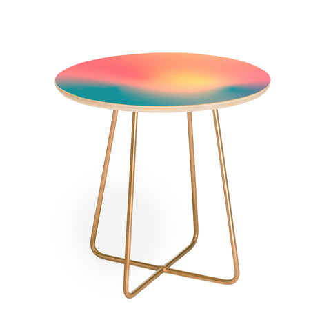 Metron Abstract Gradient Round Side Table