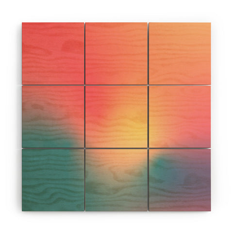 Metron Abstract Gradient Wood Wall Mural