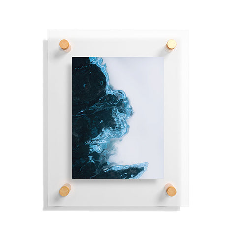 Michael Schauer Abstract Aerial Lake in Iceland Floating Acrylic Print