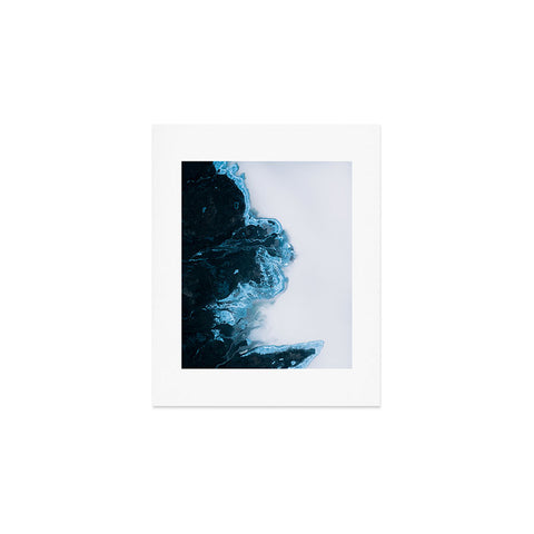 Michael Schauer Abstract Aerial Lake in Iceland Art Print