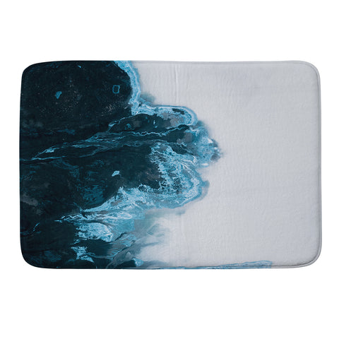 Michael Schauer Abstract Aerial Lake in Iceland Memory Foam Bath Mat