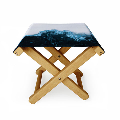 Michael Schauer Abstract Aerial Lake in Iceland Folding Stool