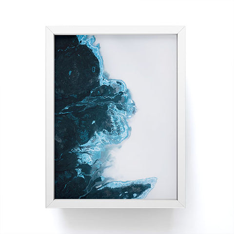 Michael Schauer Abstract Aerial Lake in Iceland Framed Mini Art Print