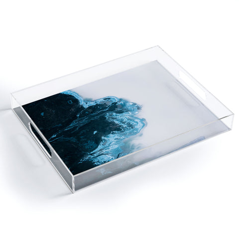 Michael Schauer Abstract Aerial Lake in Iceland Acrylic Tray