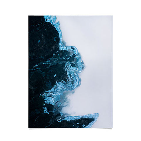 Michael Schauer Abstract Aerial Lake in Iceland Poster