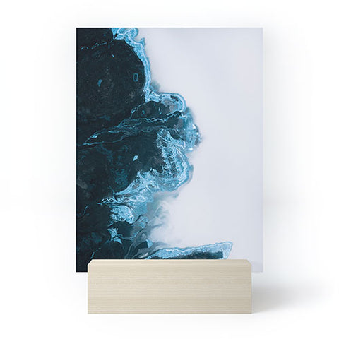 Michael Schauer Abstract Aerial Lake in Iceland Mini Art Print