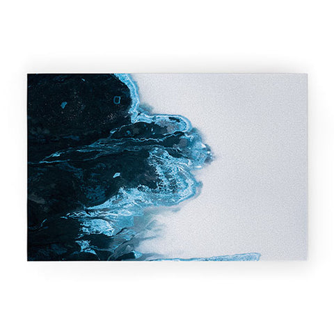 Michael Schauer Abstract Aerial Lake in Iceland Welcome Mat
