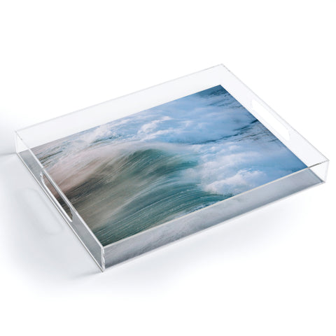 Michael Schauer Crashing Wave in the evening Acrylic Tray
