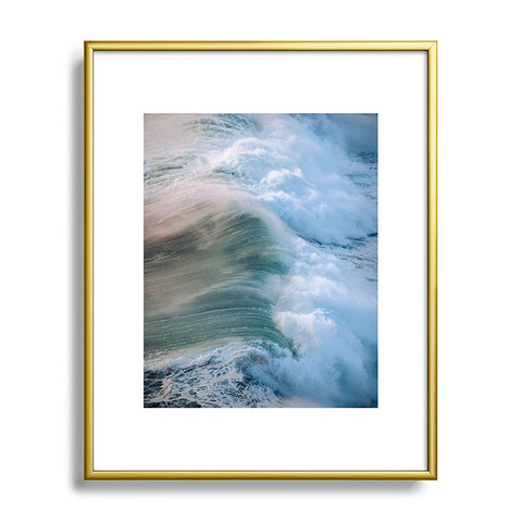 Michael Schauer Crashing Wave in the evening Metal Framed Art Print