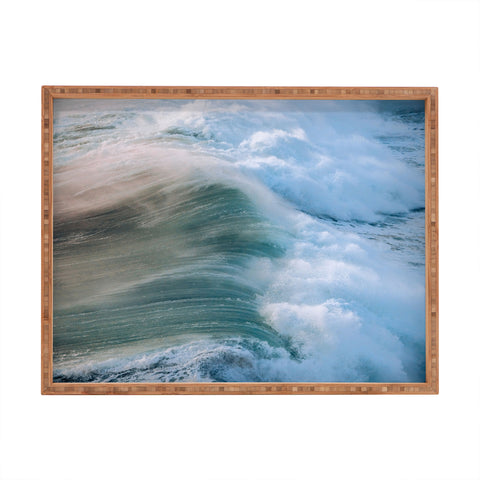 Michael Schauer Crashing Wave in the evening Rectangular Tray