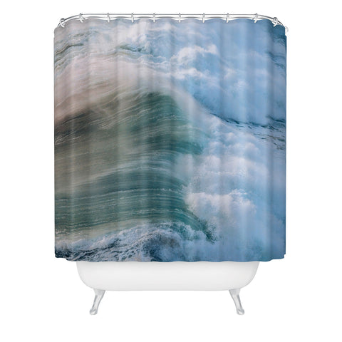 Michael Schauer Crashing Wave in the evening Shower Curtain
