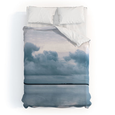 Michael Schauer Epic Sky reflection in Iceland Duvet Cover