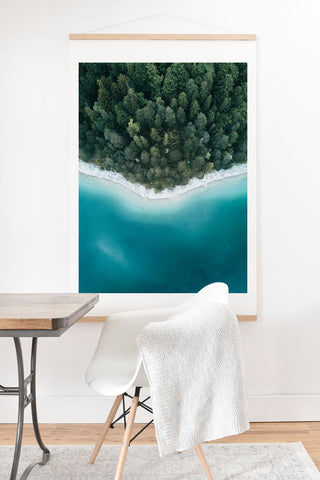 Michael Schauer Green and Blue Symmetry Art Print And Hanger