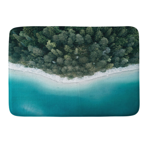 Michael Schauer Green and Blue Symmetry Memory Foam Bath Mat