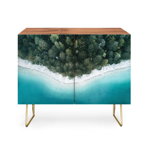Michael Schauer Green and Blue Symmetry Credenza
